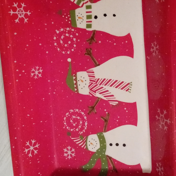 Debbie Mumm Simply Snowmen Christmas Tray - Picture 2 of 3